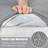 imageSmiry Waterproof Couch Cushion Covers Stretch Jacquard Sectional Sofa Slipcover L Shape Washable Thick Chaise Lounge Cover Elastic Furniture Protector Chaise Cover GreyLight Grey
