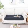 imageSmiry Waterproof Couch Cushion Covers Stretch Jacquard Sectional Sofa Slipcover L Shape Washable Thick Chaise Lounge Cover Elastic Furniture Protector Chaise Cover GreyGrey