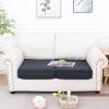 imageSmiry Waterproof Couch Cushion Covers Stretch Jacquard Sectional Sofa Slipcover L Shape Washable Thick Chaise Lounge Cover Elastic Furniture Protector Chaise Cover GreyGrey