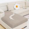 imageSmiry Waterproof Couch Cushion Covers Stretch Jacquard Sectional Sofa Slipcover L Shape Washable Thick Chaise Lounge Cover Elastic Furniture Protector Chaise Cover GreyTaupe