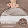 imageSmiry Waterproof Couch Cushion Covers Stretch Jacquard Sectional Sofa Slipcover L Shape Washable Thick Chaise Lounge Cover Elastic Furniture Protector Chaise Cover GreyCamel