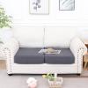 imageSmiry Waterproof Couch Cushion Covers Stretch Jacquard Sectional Sofa Slipcover L Shape Washable Thick Chaise Lounge Cover Elastic Furniture Protector Chaise Cover GreyMiddle Grey
