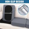 imageSmiry Waterproof Couch Cushion Covers Stretch Washable Sofa Cushion Cover Soft Sofa Slipcover Elastic NonSlip Furniture Protector for Pets Kid 1 Pack CamelDark Grey