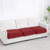 imageSmiry Waterproof Couch Cushion Covers Stretch Washable Sofa Cushion Cover Soft Sofa Slipcover Elastic NonSlip Furniture Protector for Pets Kid 1 Pack CamelWine Red