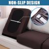 imageSmiry Waterproof Couch Cushion Covers Stretch Washable Sofa Cushion Cover Soft Sofa Slipcover Elastic NonSlip Furniture Protector for Pets Kid 1 Pack CamelChocolate