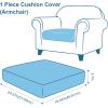 imageSmiry Waterproof Couch Cushion Covers Stretch Washable Sofa Cushion Cover Soft Sofa Slipcover Elastic NonSlip Furniture Protector for Pets Kid 1 Pack CamelWine Red