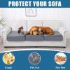 imageSmiry Waterproof Couch Cushion Covers Stretch Washable Sofa Cushion Cover Soft Sofa Slipcover Elastic NonSlip Furniture Protector for Pets Kid 1 Pack CamelGrey