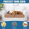imageSmiry Waterproof Couch Cushion Covers Stretch Washable Sofa Cushion Cover Soft Sofa Slipcover Elastic NonSlip Furniture Protector for Pets Kid 1 Pack CamelCamel