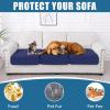 imageSmiry Waterproof Couch Cushion Covers Stretch Washable Sofa Cushion Cover Soft Sofa Slipcover Elastic NonSlip Furniture Protector for Pets Kid 1 Pack CamelNavy