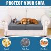 imageSmiry Waterproof Couch Cushion Covers Stretch Washable Sofa Cushion Cover Soft Sofa Slipcover Elastic NonSlip Furniture Protector for Pets Kid 1 Pack CamelDark Grey