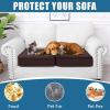 imageSmiry Waterproof Couch Cushion Covers Stretch Washable Sofa Cushion Cover Soft Sofa Slipcover Elastic NonSlip Furniture Protector for Pets Kid 1 Pack CamelChocolate
