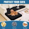 imageSmiry Waterproof Couch Cushion Covers Stretch Washable Sofa Cushion Cover Soft Sofa Slipcover Elastic NonSlip Furniture Protector for Pets Kid 1 Pack CamelBlack