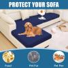 imageSmiry Waterproof Couch Cushion Covers Stretch Washable Sofa Cushion Cover Soft Sofa Slipcover Elastic NonSlip Furniture Protector for Pets Kid 1 Pack CamelNavy