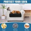 imageSmiry Waterproof Couch Cushion Covers Stretch Washable Sofa Cushion Cover Soft Sofa Slipcover Elastic NonSlip Furniture Protector for Pets Kid 1 Pack CamelBlack