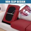 imageSmiry Waterproof Couch Cushion Covers Stretch Washable Sofa Cushion Cover Soft Sofa Slipcover Elastic NonSlip Furniture Protector for Pets Kid 1 Pack CamelWine Red