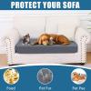imageSmiry Waterproof Couch Cushion Covers Stretch Washable Sofa Cushion Cover Soft Sofa Slipcover Elastic NonSlip Furniture Protector for Pets Kid 1 Pack CamelDark Grey