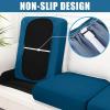 imageSmiry Waterproof Couch Cushion Covers Stretch Washable Sofa Cushion Cover Soft Sofa Slipcover Elastic NonSlip Furniture Protector for Pets Kid 1 Pack CamelDeep Teal