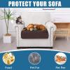 imageSmiry Waterproof Couch Cushion Covers Stretch Washable Sofa Cushion Cover Soft Sofa Slipcover Elastic NonSlip Furniture Protector for Pets Kid 1 Pack CamelChocolate