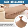 imageSmiry Waterproof Couch Cushion Covers Stretch Washable Sofa Cushion Cover Soft Sofa Slipcover Elastic NonSlip Furniture Protector for Pets Kid 1 Pack CamelCamel