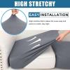 imageSmiry Waterproof Couch Cushion Covers Stretch Washable Sofa Cushion Cover Soft Sofa Slipcover Elastic NonSlip Furniture Protector for Pets Kid 1 Pack CamelDark Grey