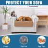 imageSmiry Waterproof Couch Cushion Covers Stretch Washable Sofa Cushion Cover Soft Sofa Slipcover Elastic NonSlip Furniture Protector for Pets Kid 1 Pack CamelCamel