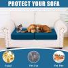 imageSmiry Waterproof Couch Cushion Covers Stretch Washable Sofa Cushion Cover Soft Sofa Slipcover Elastic NonSlip Furniture Protector for Pets Kid 1 Pack CamelDeep Teal