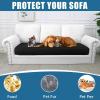 imageSmiry Waterproof Couch Cushion Covers Stretch Washable Sofa Cushion Cover Soft Sofa Slipcover Elastic NonSlip Furniture Protector for Pets Kid 1 Pack CamelBlack