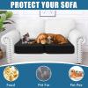 imageSmiry Waterproof Couch Cushion Covers Stretch Washable Sofa Cushion Cover Soft Sofa Slipcover Elastic NonSlip Furniture Protector for Pets Kid 1 Pack CamelBlack