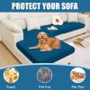 imageSmiry Waterproof Couch Cushion Covers Stretch Washable Sofa Cushion Cover Soft Sofa Slipcover Elastic NonSlip Furniture Protector for Pets Kid 1 Pack CamelDeep Teal