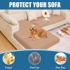 imageSmiry Waterproof Couch Cushion Covers Stretch Washable Sofa Cushion Cover Soft Sofa Slipcover Elastic NonSlip Furniture Protector for Pets Kid 1 Pack CamelCamel