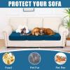 imageSmiry Waterproof Couch Cushion Covers Stretch Washable Sofa Cushion Cover Soft Sofa Slipcover Elastic NonSlip Furniture Protector for Pets Kid 1 Pack CamelDeep Teal