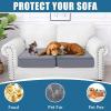imageSmiry Waterproof Couch Cushion Covers Stretch Washable Sofa Cushion Cover Soft Sofa Slipcover Elastic NonSlip Furniture Protector for Pets Kid 1 Pack CamelGrey