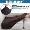 imageSmiry Waterproof Couch Cushion Covers Stretch Washable Sofa Cushion Cover Soft Sofa Slipcover Elastic NonSlip Furniture Protector for Pets Kid 1 Pack CamelChocolate
