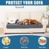 imageSmiry Waterproof Couch Cushion Covers Stretch Washable Sofa Cushion Cover Soft Sofa Slipcover Elastic NonSlip Furniture Protector for Pets Kid 1 Pack CamelDark Grey
