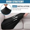 imageSmiry Waterproof Couch Cushion Covers Stretch Washable Sofa Cushion Cover Soft Sofa Slipcover Elastic NonSlip Furniture Protector for Pets Kid 1 Pack CamelBlack