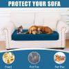imageSmiry Waterproof Couch Cushion Covers Stretch Washable Sofa Cushion Cover Soft Sofa Slipcover Elastic NonSlip Furniture Protector for Pets Kid 1 Pack CamelDeep Teal