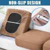 imageSmiry Waterproof Couch Cushion Covers Stretch Washable Sofa Cushion Cover Soft Sofa Slipcover Elastic NonSlip Furniture Protector for Pets Kid 1 Pack CamelCamel