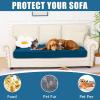 imageSmiry Waterproof Couch Cushion Covers Stretch Washable Sofa Cushion Cover Soft Sofa Slipcover Elastic NonSlip Furniture Protector for Pets Kid 3 Pack CamelDeep Teal