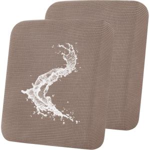 imageSmiry Waterproof Couch Cushion Covers Stretch Jacquard Sectional Sofa Slipcover L Shape Washable Thick Chaise Lounge Cover Elastic Furniture Protector Chaise Cover GreyCamel