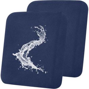 imageSmiry Waterproof Couch Cushion Covers Stretch Jacquard Sectional Sofa Slipcover L Shape Washable Thick Chaise Lounge Cover Elastic Furniture Protector Chaise Cover GreyNavy