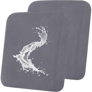 imageSmiry Waterproof Couch Cushion Covers Stretch Jacquard Sectional Sofa Slipcover L Shape Washable Thick Chaise Lounge Cover Elastic Furniture Protector Chaise Cover GreyMiddle Grey