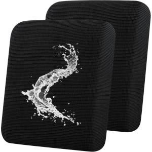imageSmiry Waterproof Couch Cushion Covers Stretch Jacquard Sectional Sofa Slipcover L Shape Washable Thick Chaise Lounge Cover Elastic Furniture Protector Chaise Cover GreyBlack