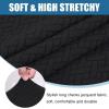 imageSmiry Waterproof Couch Cushion Covers Stretch Jacquard Sectional Couch Covers L Shape Chaise Lounge Sofa Slipcover Washable Elastic Furniture Protector for Pets Kid Chaise Cover ChocolateBlack