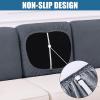 imageSmiry Waterproof Couch Cushion Covers Stretch Jacquard Sectional Couch Covers L Shape Chaise Lounge Sofa Slipcover Washable Elastic Furniture Protector for Pets Kid Chaise Cover ChocolateGrey