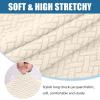 imageSmiry Waterproof Couch Cushion Covers Stretch Jacquard Sectional Couch Covers L Shape Chaise Lounge Sofa Slipcover Washable Elastic Furniture Protector for Pets Kid Chaise Cover ChocolateBeige