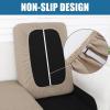 imageSmiry Waterproof Couch Cushion Covers Stretch Jacquard Sectional Couch Covers L Shape Chaise Lounge Sofa Slipcover Washable Elastic Furniture Protector for Pets Kid Chaise Cover ChocolateCamel