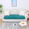 imageSmiry Waterproof Couch Cushion Covers Stretch Jacquard Sectional Couch Covers L Shape Chaise Lounge Sofa Slipcover Washable Elastic Furniture Protector for Pets Kid Chaise Cover ChocolatePeacock Green