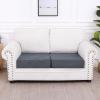 imageSmiry Waterproof Couch Cushion Covers Stretch Jacquard Thick Sofa Cushion Covers Washable Seat Slipcover Elastic Furniture Protector for Pets Kid 2PC CamelGrey