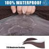 imageSmiry Waterproof Couch Cushion Covers Stretch Jacquard Thick Sofa Cushion Covers Washable Seat Slipcover Elastic Furniture Protector for Pets Kid 2PC CamelChocolate