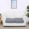 imageSmiry Waterproof Couch Cushion Covers Stretch Jacquard Thick Sofa Cushion Covers Washable Seat Slipcover Elastic Furniture Protector for Pets Kid 2PC CamelLight Grey